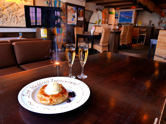 HAYA 江ノ島店のバースデープレート